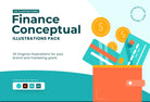 Ladystrategist 20 Unique Finance Illustrations Fully Editable in Canva instagram canva templates social media templates etsy free canva templates