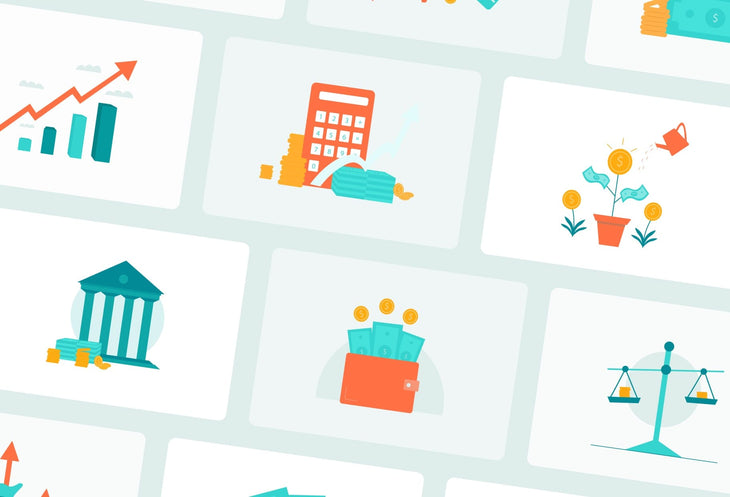 Ladystrategist 20 Unique Finance Illustrations Fully Editable in Canva instagram canva templates social media templates etsy free canva templates