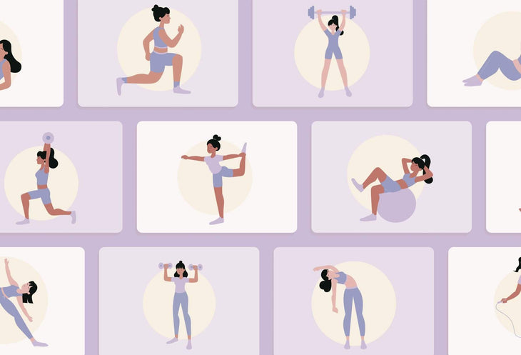 Ladystrategist 20 Unique Fitness Illustrations - Fully Editable in Canva instagram canva templates social media templates etsy free canva templates