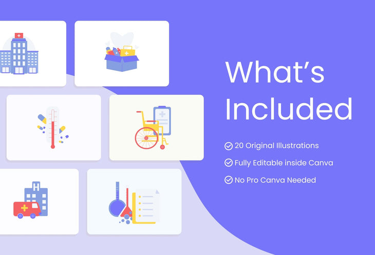 Ladystrategist 20 Unique Health Conceptual Illustrations Fully Editable in Canva instagram canva templates social media templates etsy free canva templates