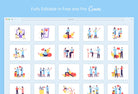 Ladystrategist 20 Unique Health Illustrations Fully Editable in Canva Pack 02 instagram canva templates social media templates etsy free canva templates