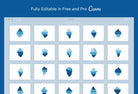 Ladystrategist 20 Unique Iceberg Conceptual Illustrations Fully Editable in Canva instagram canva templates social media templates etsy free canva templates