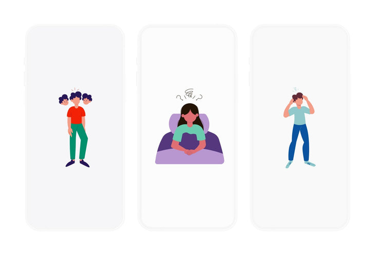 Ladystrategist 20 Unique Mental Health Illustrations - Fully Editable in Canva instagram canva templates social media templates etsy free canva templates