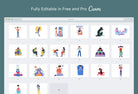 Ladystrategist 20 Unique Mental Health Illustrations - Fully Editable in Canva instagram canva templates social media templates etsy free canva templates