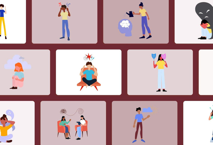 Ladystrategist 20 Unique Mental Health Illustrations Fully Editable in Canva V2 instagram canva templates social media templates etsy free canva templates