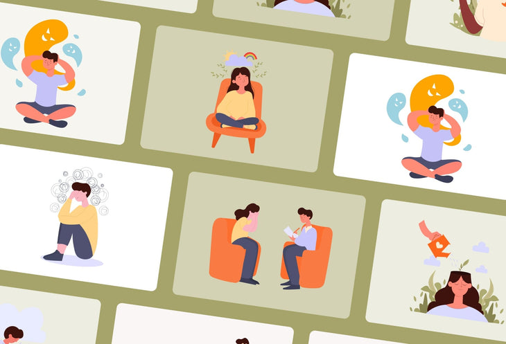 Ladystrategist 20 Unique Mental Health Illustrations Fully Editable in Canva V3 instagram canva templates social media templates etsy free canva templates