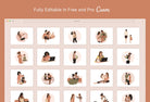 Ladystrategist 20 Unique Mompreneur Mom Boss Illustrations Fully Editable in Canva instagram canva templates social media templates etsy free canva templates