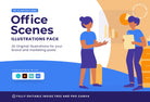 Ladystrategist 20 Unique Office Scenes Illustrations Fully Editable in Canva instagram canva templates social media templates etsy free canva templates