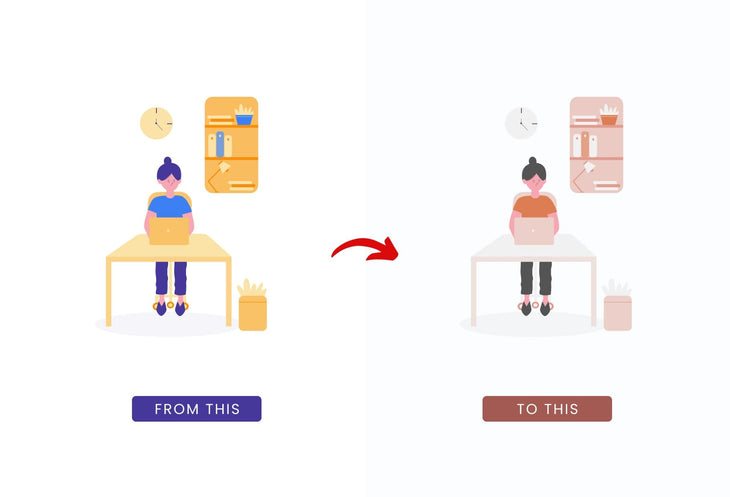 Ladystrategist 20 Unique Office Scenes Illustrations Fully Editable in Canva instagram canva templates social media templates etsy free canva templates