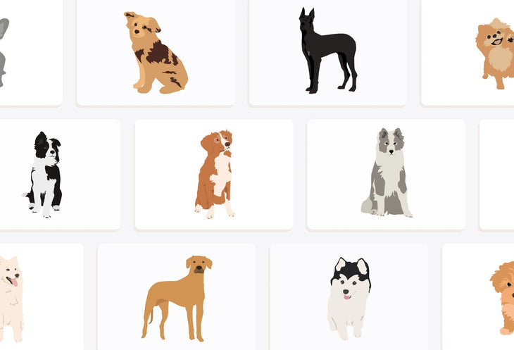 Ladystrategist 20 Unique Pets and Puppies Illustrations Fully Editable in Canva instagram canva templates social media templates etsy free canva templates
