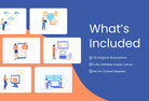Ladystrategist 20 Unique Privacy and Big Data Illustrations Fully Editable in Canva instagram canva templates social media templates etsy free canva templates