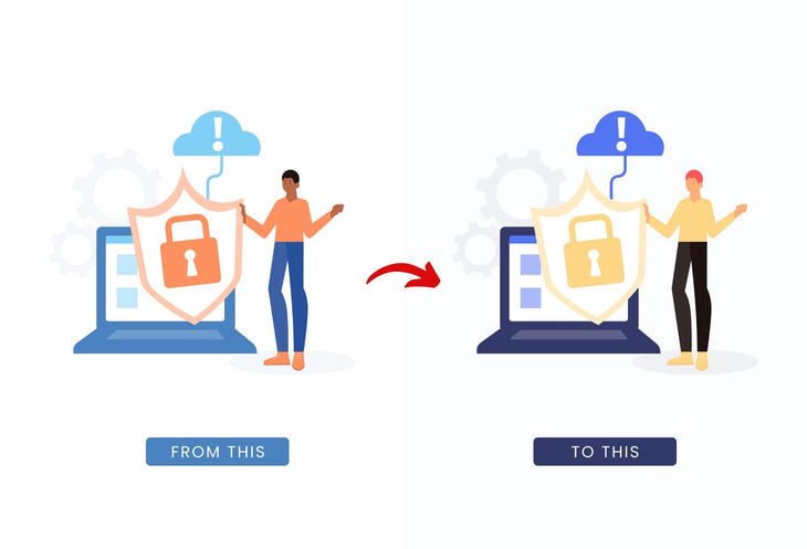 Ladystrategist 20 Unique Privacy and Big Data Illustrations Fully Editable in Canva instagram canva templates social media templates etsy free canva templates