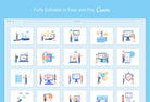 Ladystrategist 20 Unique Privacy and Big Data Illustrations Fully Editable in Canva instagram canva templates social media templates etsy free canva templates