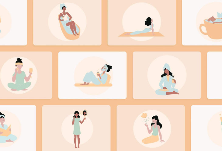 Ladystrategist 20 Unique Self-Care Illustrations - Fully Editable in Canva instagram canva templates social media templates etsy free canva templates