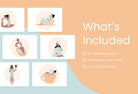 Ladystrategist 20 Unique Self-Care Illustrations - Fully Editable in Canva instagram canva templates social media templates etsy free canva templates