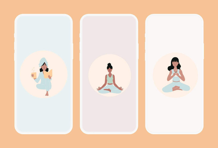 Ladystrategist 20 Unique Self-Care Illustrations - Fully Editable in Canva instagram canva templates social media templates etsy free canva templates