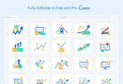 Ladystrategist 20 Unique Stock Market Conceptual Illustrations Fully Editable in Canva instagram canva templates social media templates etsy free canva templates