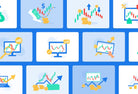 Ladystrategist 20 Unique Stock Market Conceptual Illustrations Fully Editable in Canva instagram canva templates social media templates etsy free canva templates