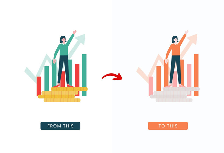 Ladystrategist 20 Unique Stock Market Scene Illustrations Fully Editable in Canva instagram canva templates social media templates etsy free canva templates