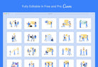 Ladystrategist 20 Unique Teamwork Illustrations Fully Editable in Canva Pack 02 instagram canva templates social media templates etsy free canva templates