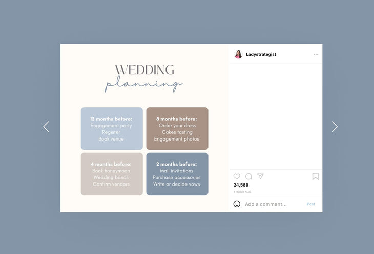 Ladystrategist 20 Wedding Infographics Instagram Posts Fully Editable Canva Templates V2 instagram canva templates social media templates etsy free canva templates