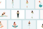 Ladystrategist 20 Wellness and Lifestyle Illustrations - Fully Editable in Canva instagram canva templates social media templates etsy free canva templates