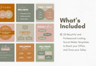 Ladystrategist 20 Wellness Infographics Instagram Posts Fully Editable Canva Templates instagram canva templates social media templates etsy free canva templates