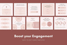 Ladystrategist 20 Wellness Tips and Infographics - Instagram Engagement Posts - Fully Editable Canva Templates instagram canva templates social media templates etsy free canva templates