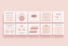 Ladystrategist 20 Wellness Tips and Infographics - Instagram Engagement Posts - Fully Editable Canva Templates instagram canva templates social media templates etsy free canva templates