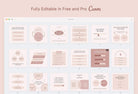 Ladystrategist 20 Wellness Tips and Infographics - Instagram Engagement Posts - Fully Editable Canva Templates instagram canva templates social media templates etsy free canva templates