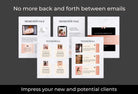 Ladystrategist 21 Page Client Goodbye Packet for Coaches - Editable Canva Template Black Rose Gold Collection instagram canva templates social media templates etsy free canva templates