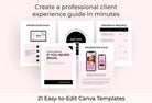 Ladystrategist 21 Page Client Goodbye Packet for Coaches - Editable Canva Template Chic Collection instagram canva templates social media templates etsy free canva templates