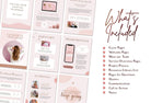Ladystrategist 21 Page Client Goodbye Packet for Coaches - Rose Gold Canva Template instagram canva templates social media templates etsy free canva templates