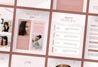 Ladystrategist 21 Page Client Welcome Packet Canva Template - Rose Gold instagram canva templates social media templates etsy free canva templates
