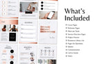 Ladystrategist 21 Page Client Welcome Packet for Coaches Editable Canva Template Black Rose Gold Collection instagram canva templates social media templates etsy free canva templates