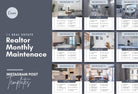 Ladystrategist 24 Real Estate Realtor Monthly Maintenance  - Instagram Post Canva Templates instagram canva templates social media templates etsy free canva templates