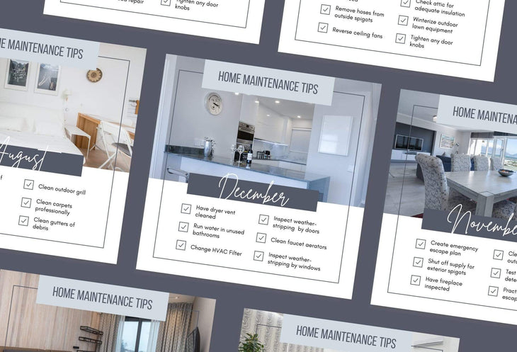 Ladystrategist 24 Real Estate Realtor Monthly Maintenance  - Instagram Post Canva Templates instagram canva templates social media templates etsy free canva templates