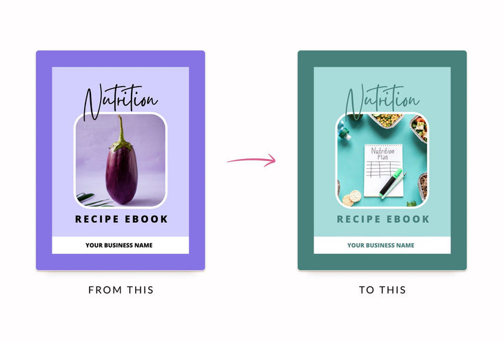 Ladystrategist 25 Page Nutrition Recipe Ebook Amethyst Editable Canva Templates instagram canva templates social media templates etsy free canva templates