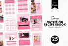 Ladystrategist 25 Page Nutrition Recipe Ebook Flamingo Editable Canva Templates instagram canva templates social media templates etsy free canva templates