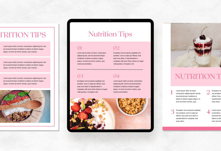 Ladystrategist 25 Page Nutrition Recipe Ebook Flamingo Editable Canva Templates instagram canva templates social media templates etsy free canva templates