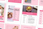 Ladystrategist 25 Page Nutrition Recipe Ebook Flamingo Editable Canva Templates instagram canva templates social media templates etsy free canva templates