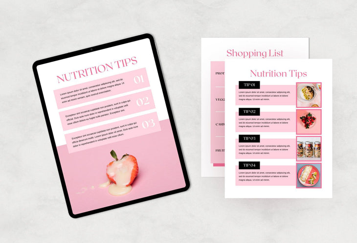 Ladystrategist 25 Page Nutrition Recipe Ebook Flamingo Editable Canva Templates instagram canva templates social media templates etsy free canva templates