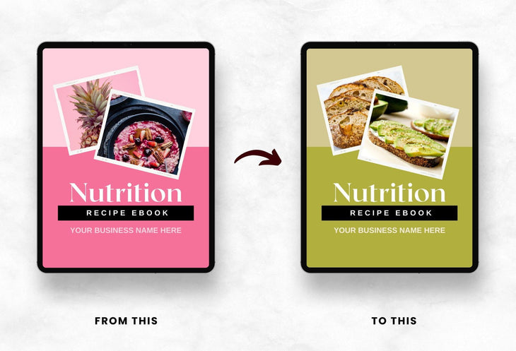 Ladystrategist 25 Page Nutrition Recipe Ebook Flamingo Editable Canva Templates instagram canva templates social media templates etsy free canva templates
