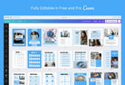 Ladystrategist 25 Page Nutrition Recipe Ebook Iceberg Editable Canva Templates instagram canva templates social media templates etsy free canva templates