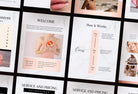Ladystrategist 25 Page Service and Pricing Guide Editable Canva Template - Black Rose Gold Collection instagram canva templates social media templates etsy free canva templates