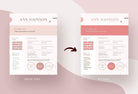 Ladystrategist 3 Page Resume + Cover Letter and References - Rose Gold instagram canva templates social media templates etsy free canva templates