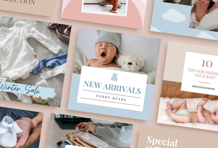 Ladystrategist 30 Baby Boutique Instagram Post Canva Templates instagram canva templates social media templates etsy free canva templates