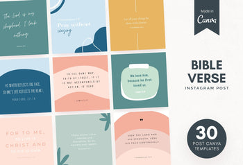 Ladystrategist 30 Bible Verses Instagram Post Canva Templates instagram canva templates social media templates etsy free canva templates