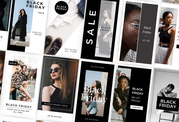 Ladystrategist 30 Black Friday Instagram Promo Stories Canva Templates instagram canva templates social media templates etsy free canva templates