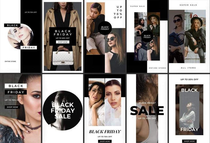 Ladystrategist 30 Black Friday Instagram Promo Stories Canva Templates V3 instagram canva templates social media templates etsy free canva templates